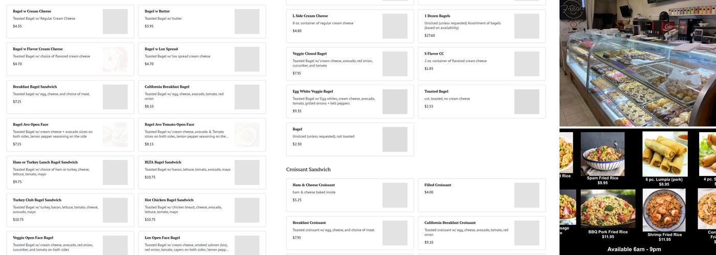 Donut Star - Bagels & Sandwiches Menu