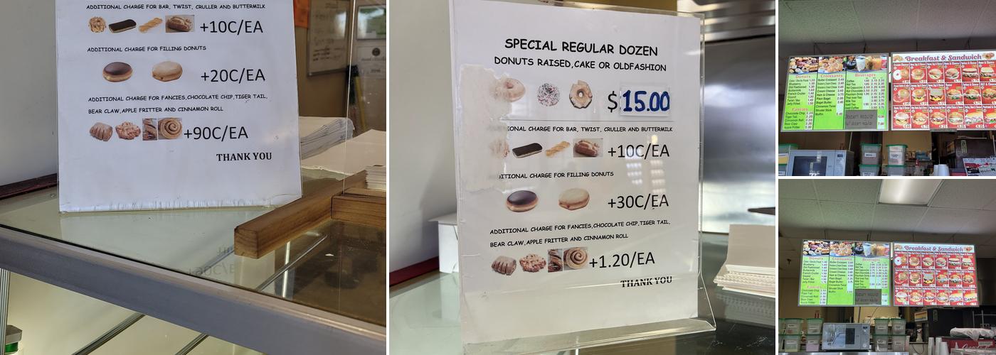 D's Donuts Menu
