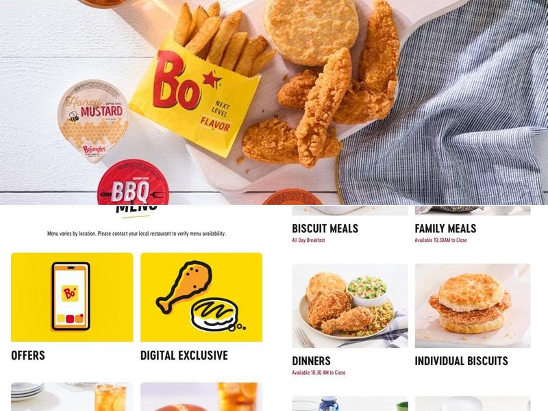 Bojangles Menu