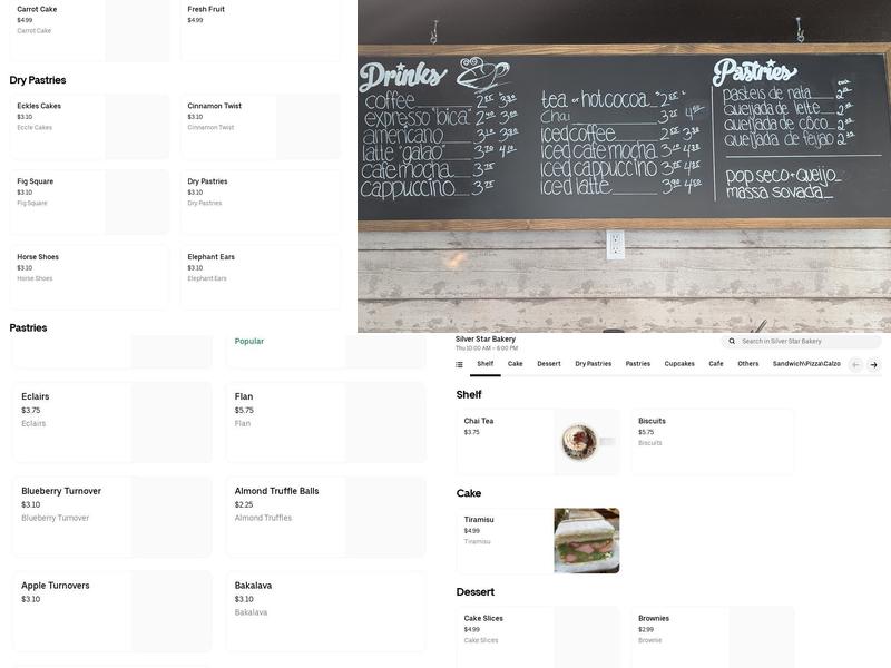 Silver Star Bakery Menu
