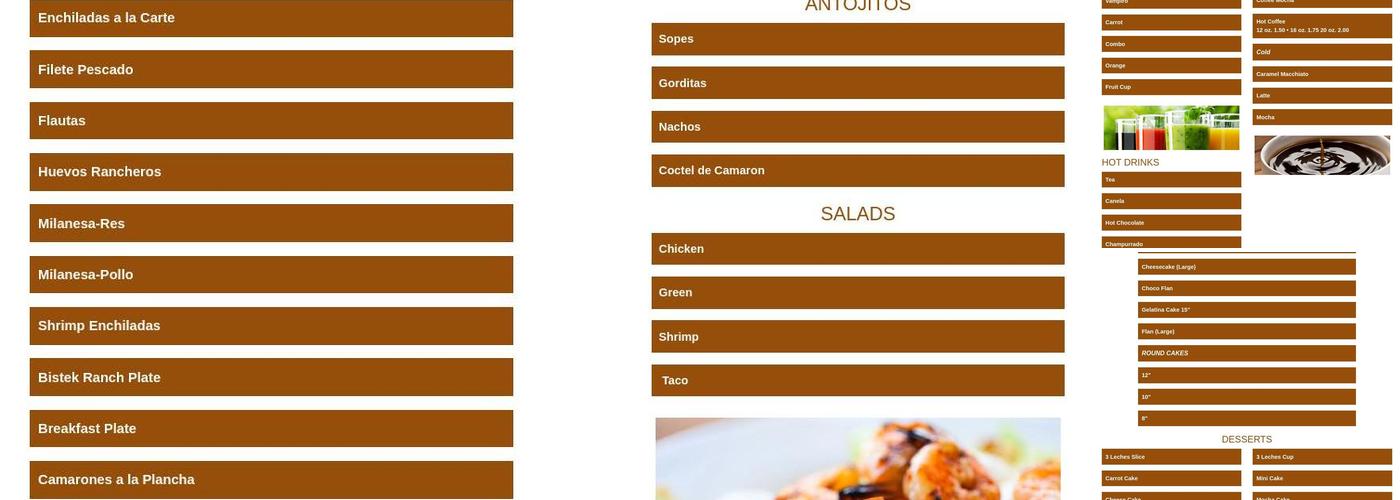 La Plaza Bakery Menu