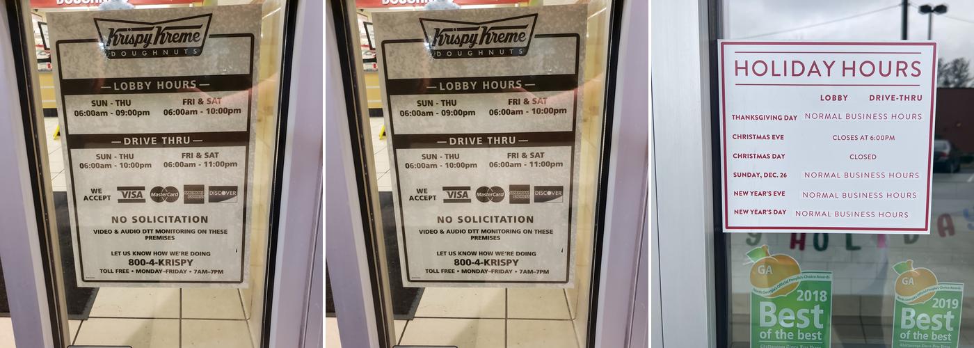 Krispy Kreme Menu