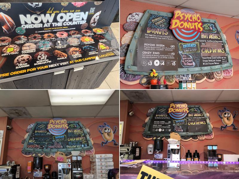 Psycho Donuts Menu