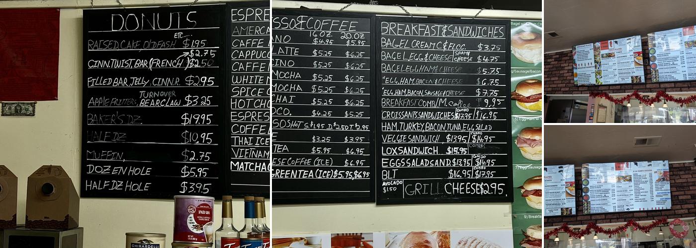 Manley Donuts Menu