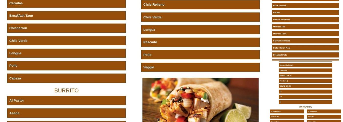 La Plaza Bakery Menu