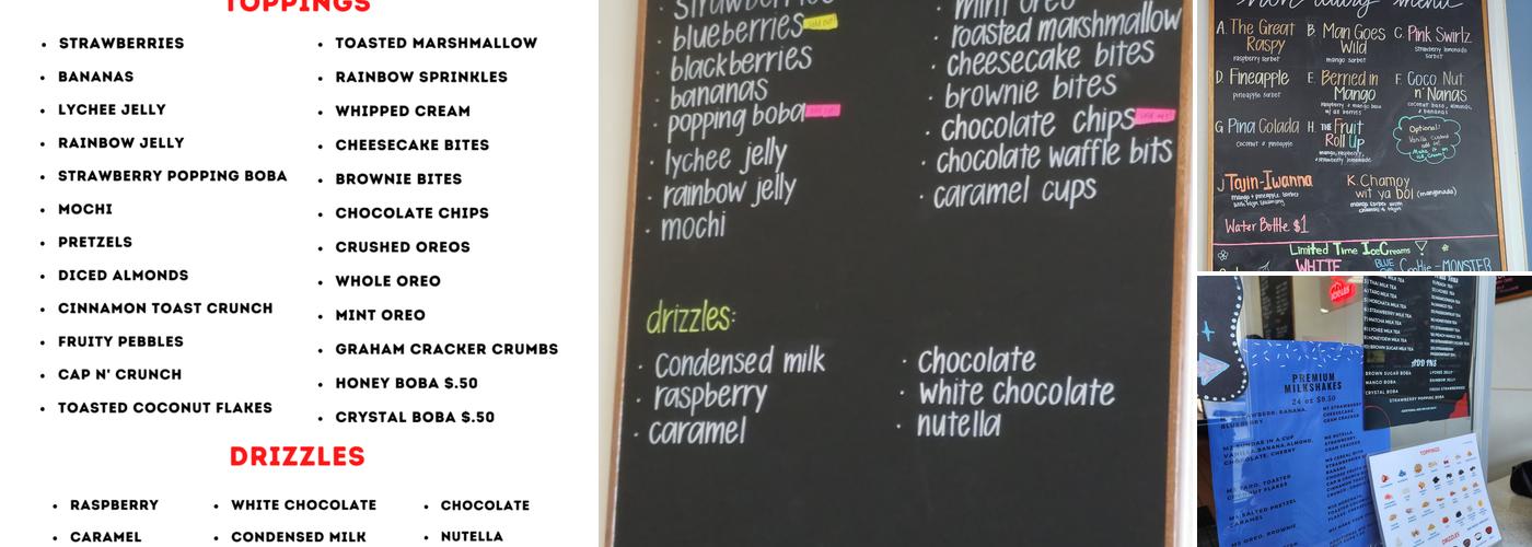 Icicles Gilroy Menu