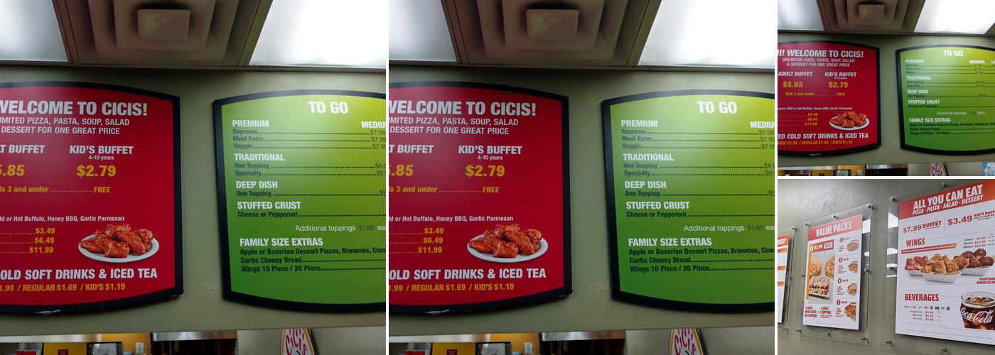 Cicis Pizza Menu