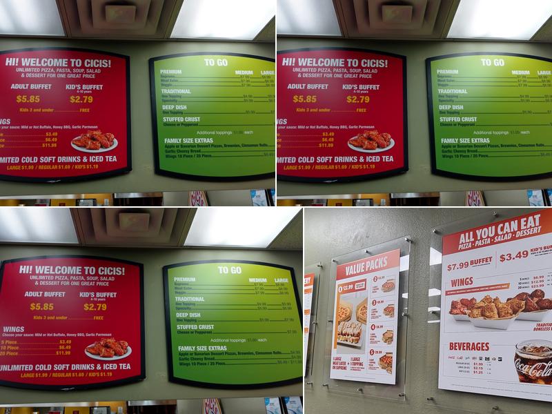 Cicis Pizza Menu