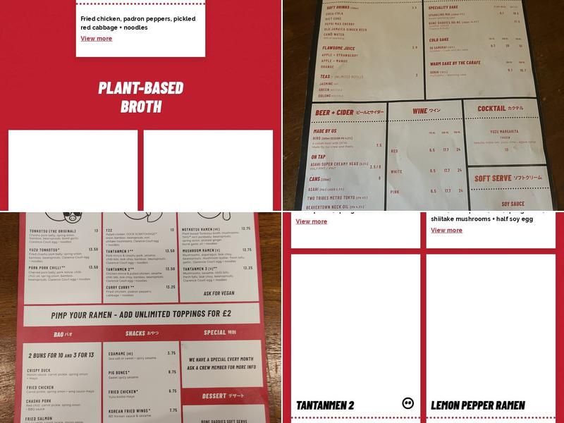 Bone Daddies Soho Menu