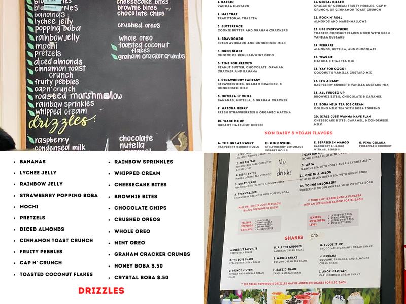 Icicles Menu