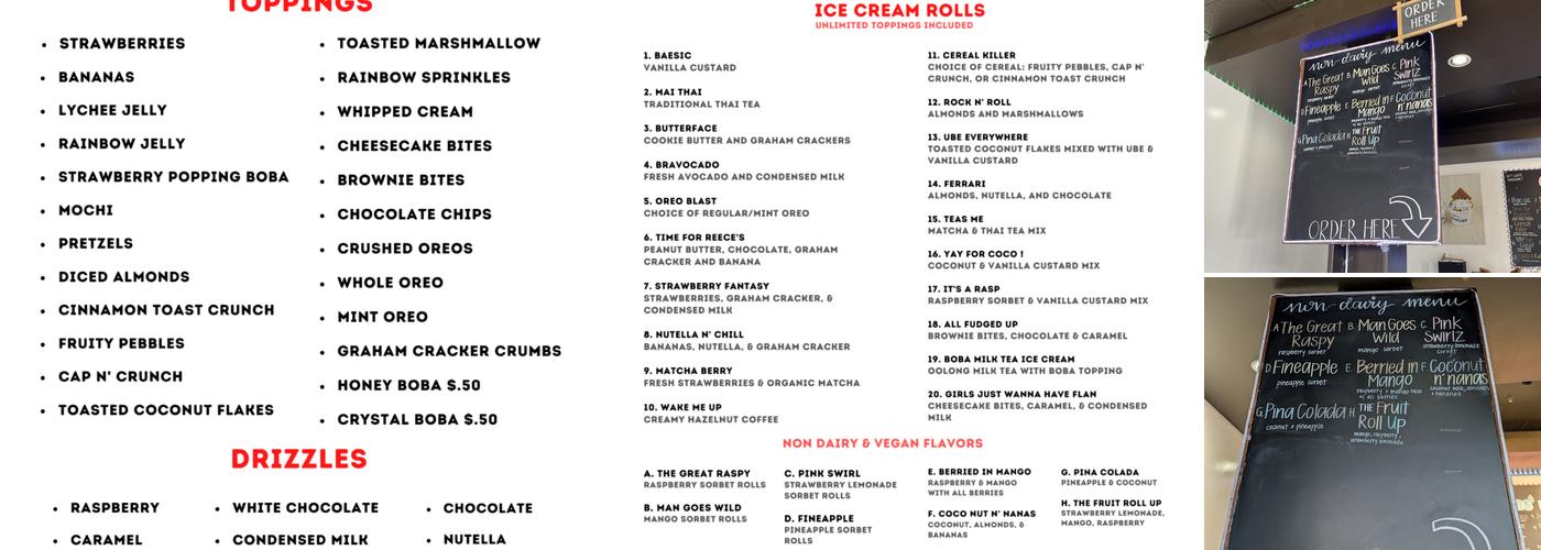 Icicles Menu