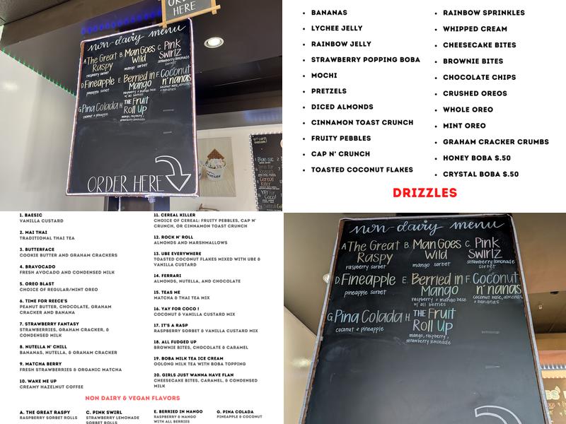Icicles Menu