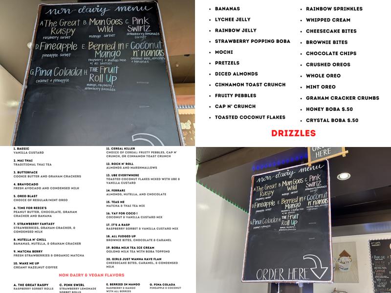Icicles Menu
