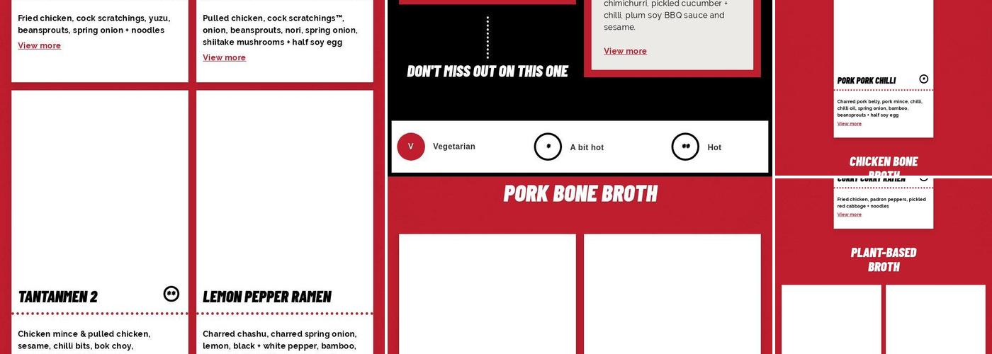 Bone Daddies Victoria Menu