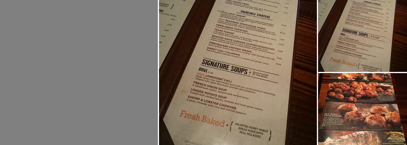 LongHorn Steakhouse Menu