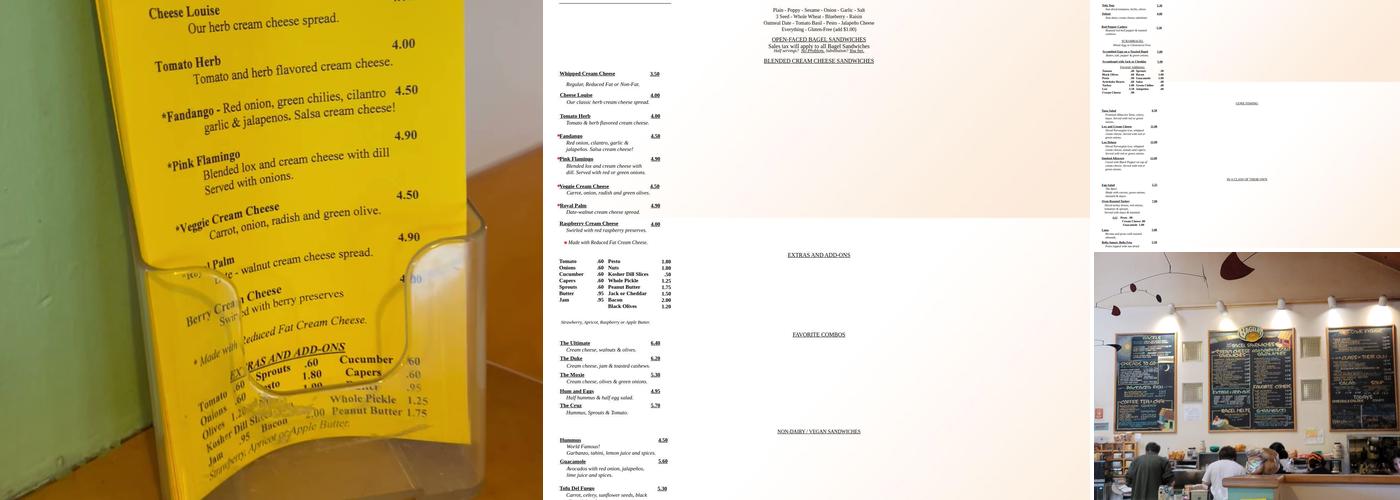 Bagelry Menu