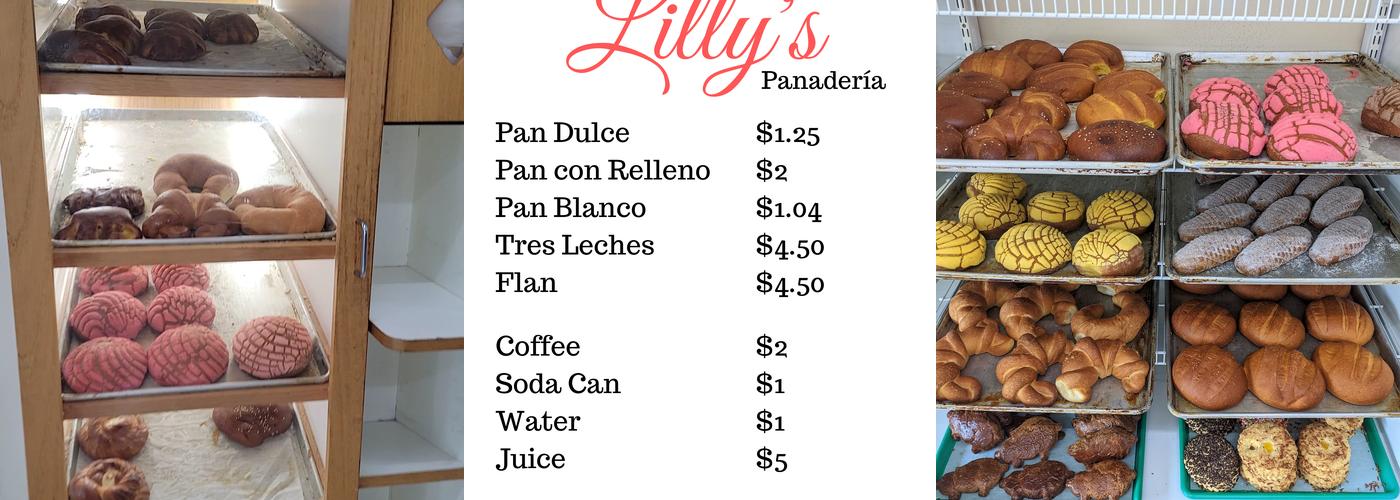 Lilly's Panaderia Menu