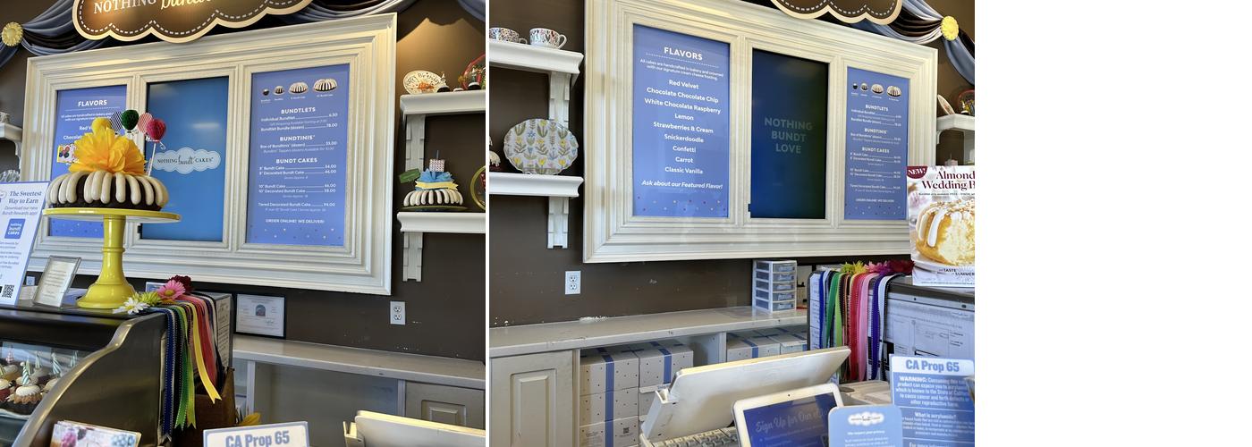 Nothing Bundt Cakes Menu