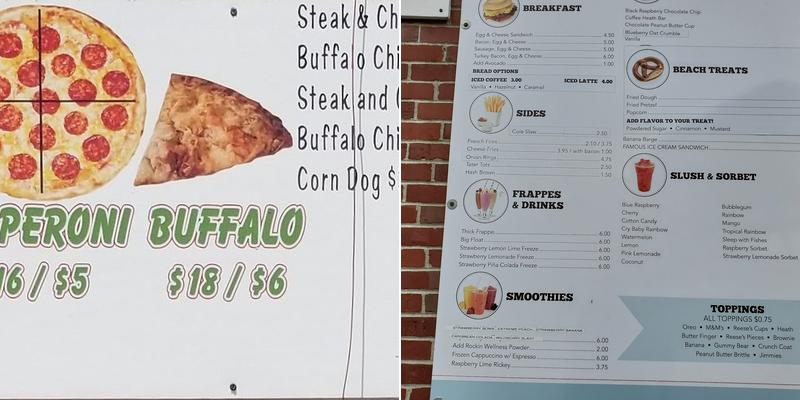 Mollys Beachside Burgers Menu