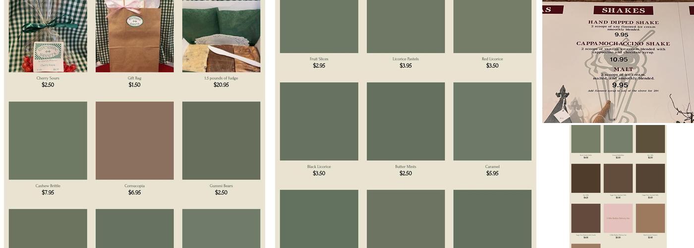 Riverside Sweets Menu