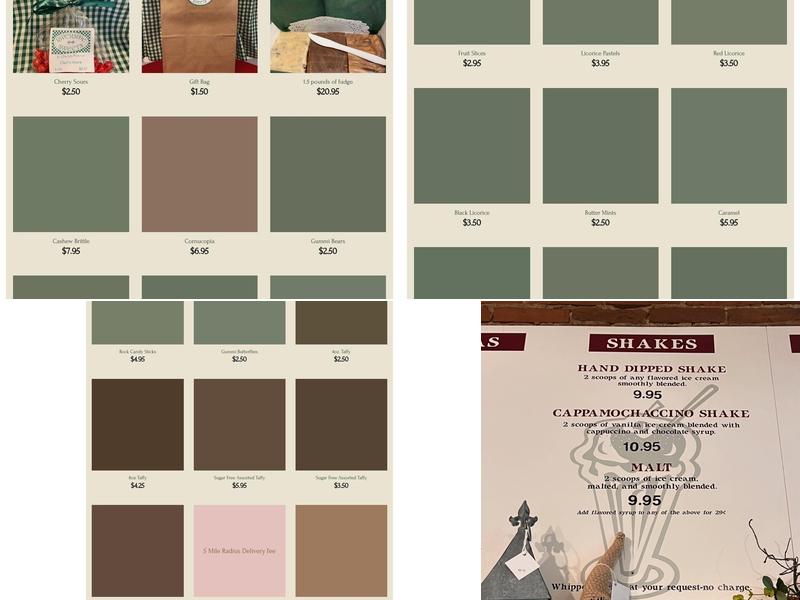 Riverside Sweets Menu