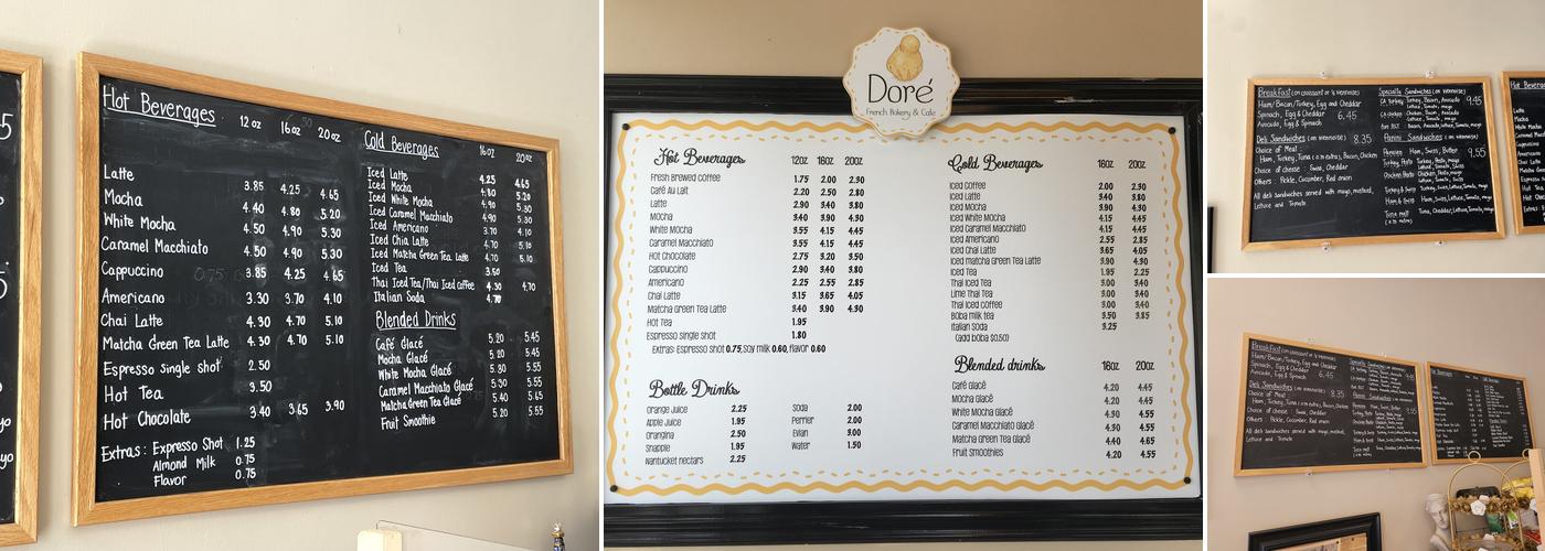 Doré Menu