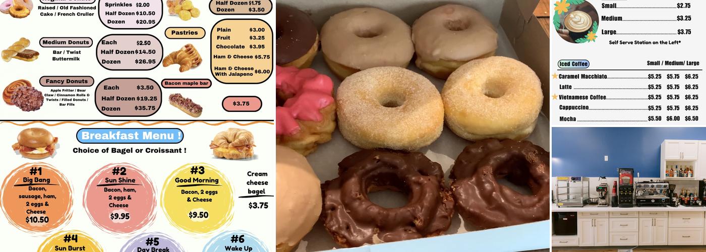 Sunshine 2 Donuts Menu