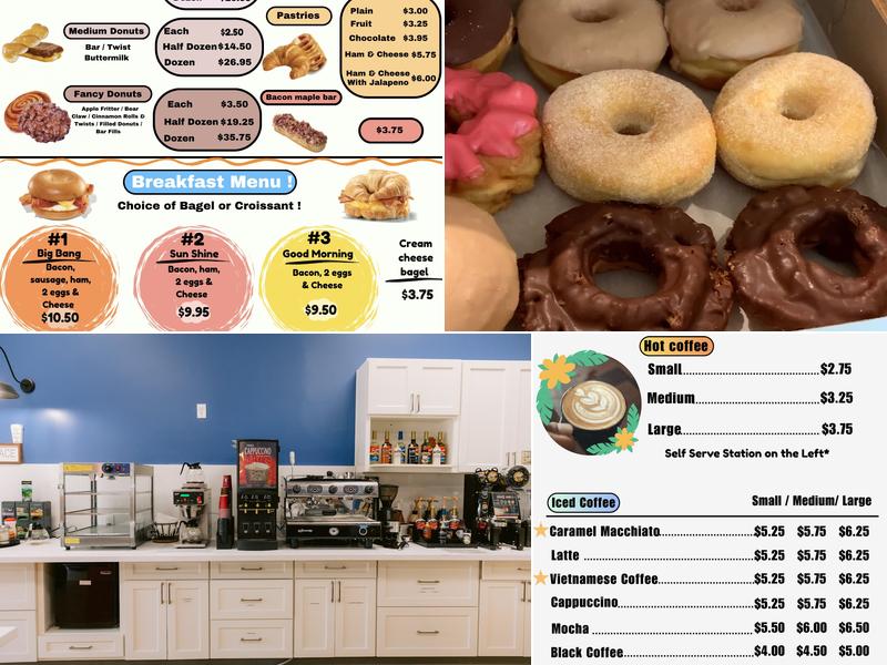 Sunshine 2 Donuts Menu
