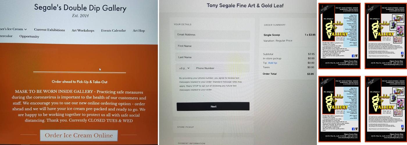 Double Dip Gallery Menu