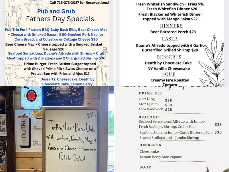 Valhalla View Pub & Grub Menu