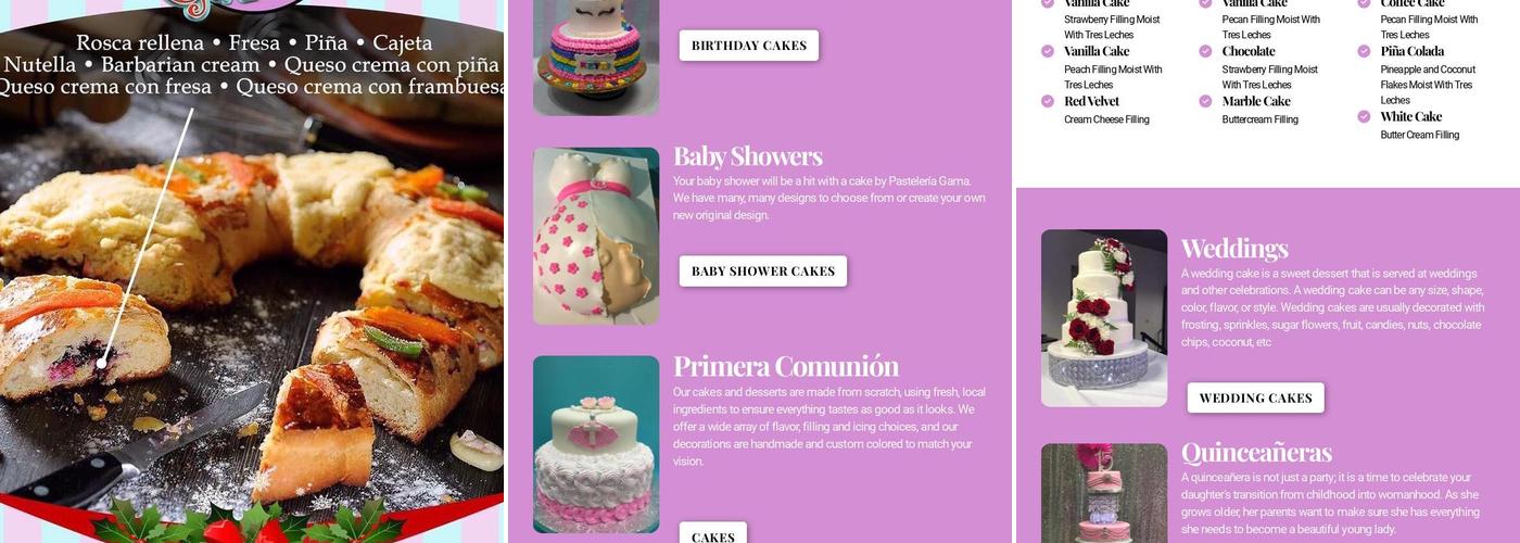 Pasteleria Gama Menu