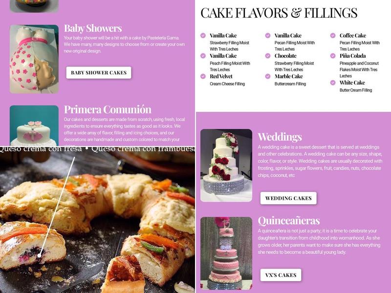 Pasteleria Gama Menu