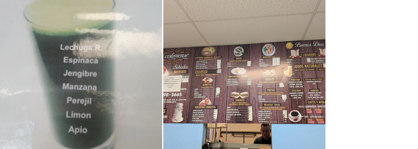 La Colimense Bakery Menu