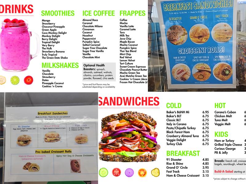 Baker's Dozen Donuts - Riverside Menu