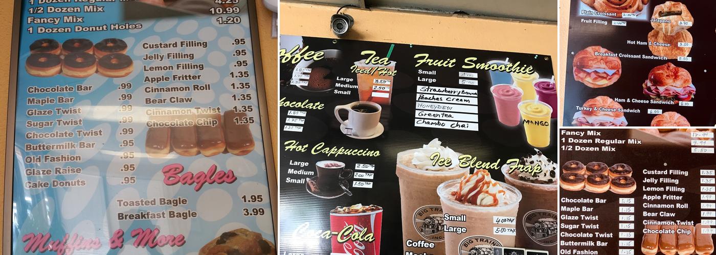 Master donuts Menu