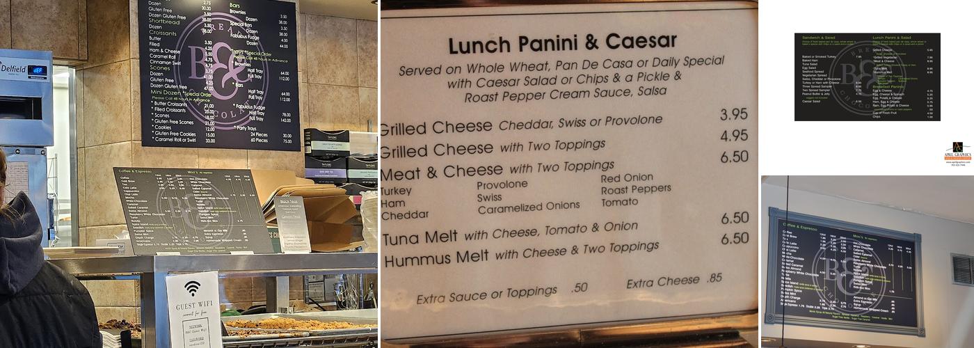 Bread & Chocolate Menu