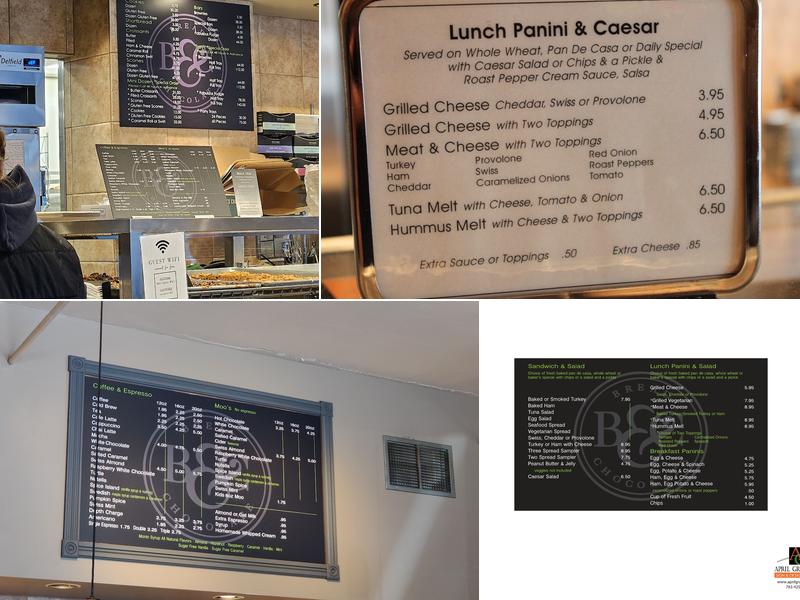 Bread & Chocolate Menu