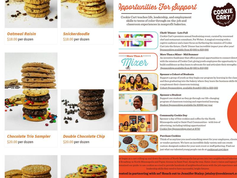 Cookie Cart Menu