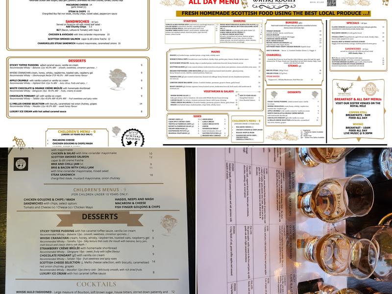 Whiski Rooms Menu