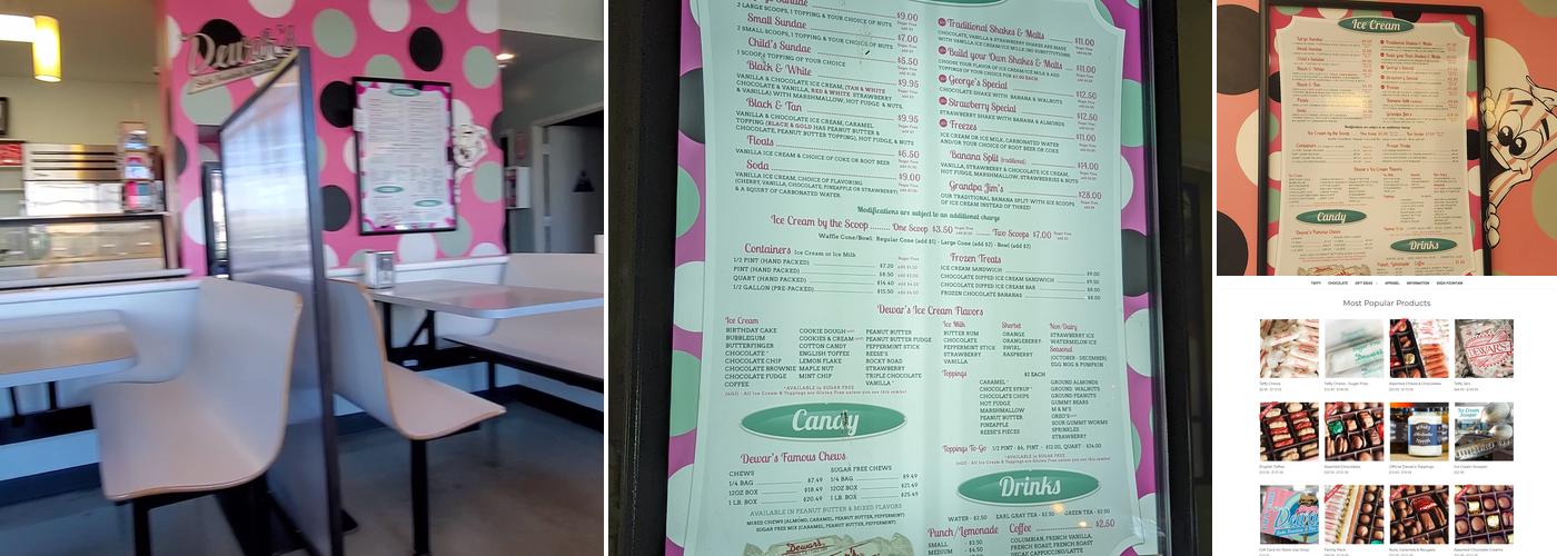 Dewar's Express Menu