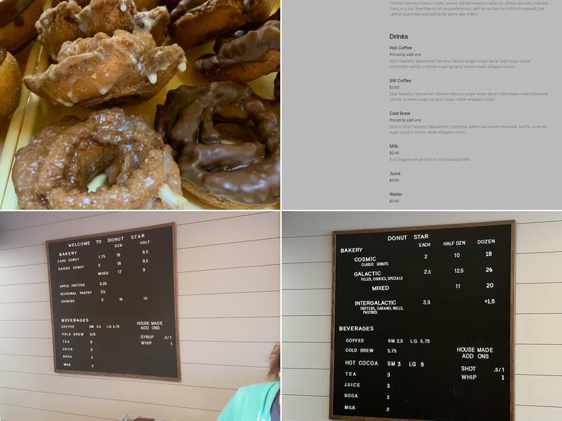 Donut Star Menu