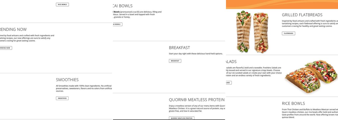 Freshens Menu
