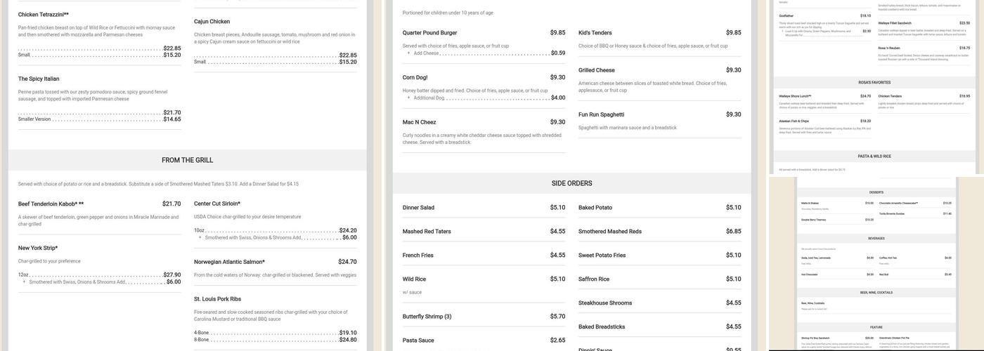 Grandma's Ice Cream Boxcar Menu