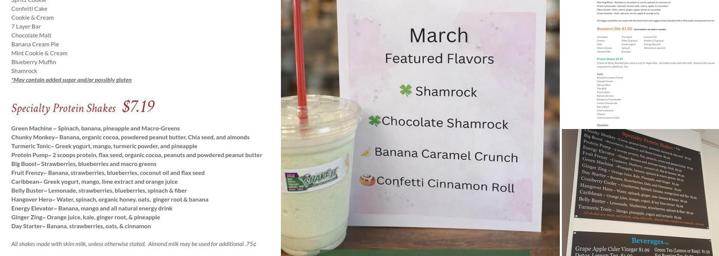 Shake-It Menu