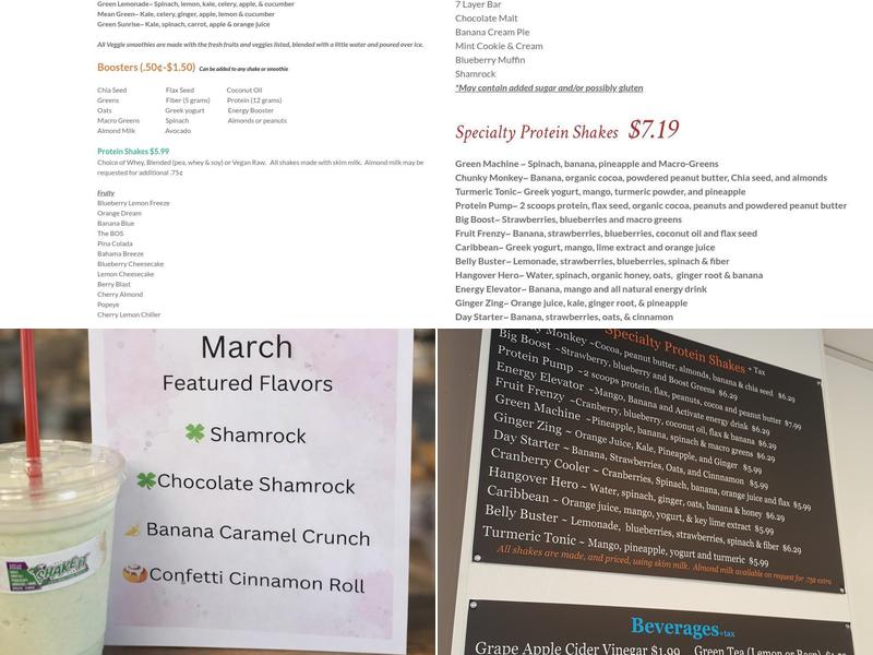 Shake-It Menu