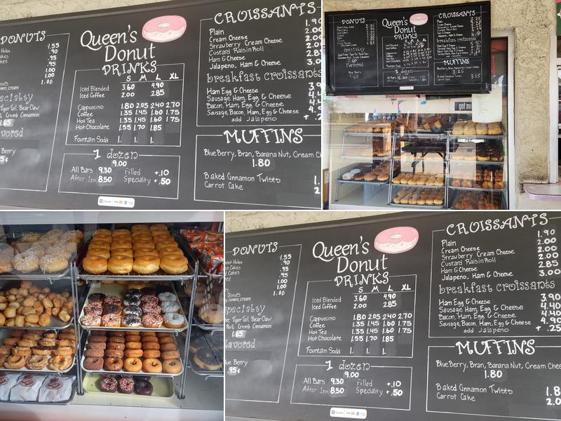 Queen's Donut Menu