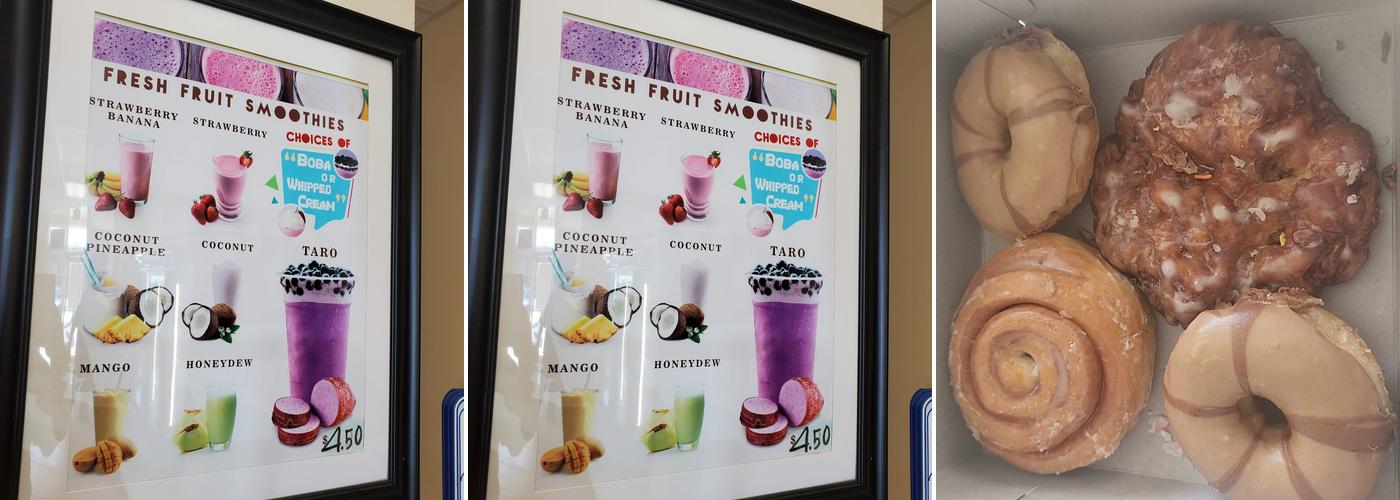Sunrise Donuts Menu