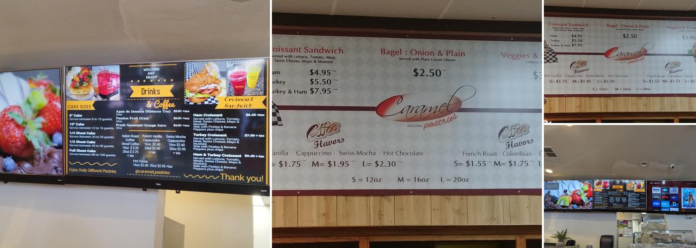 Caramel Pastries Bakery Menu