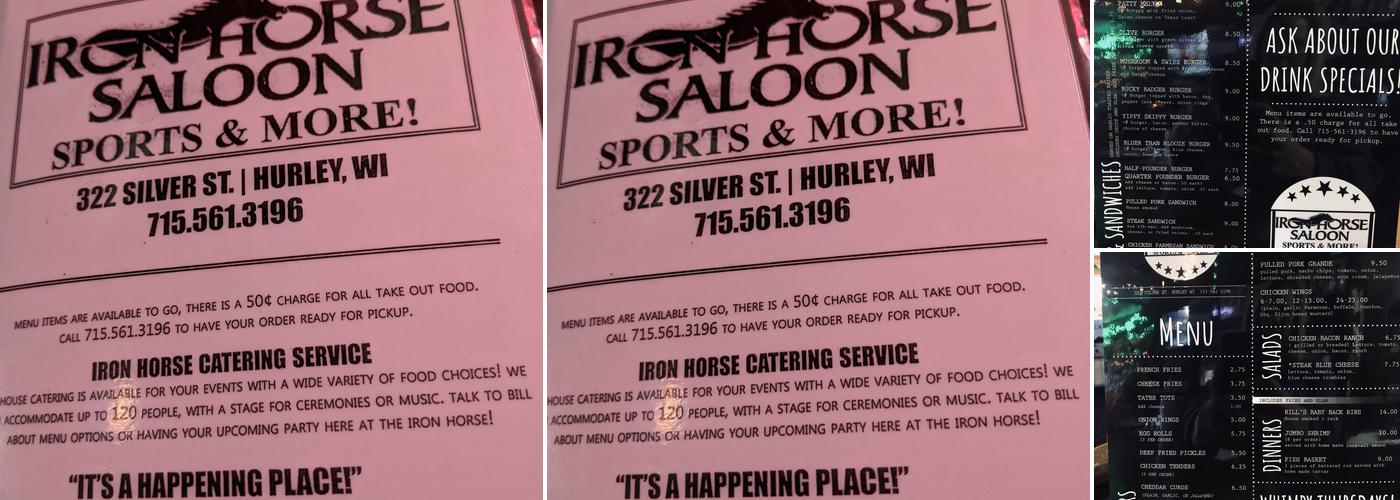 Iron Horse Inn Menu