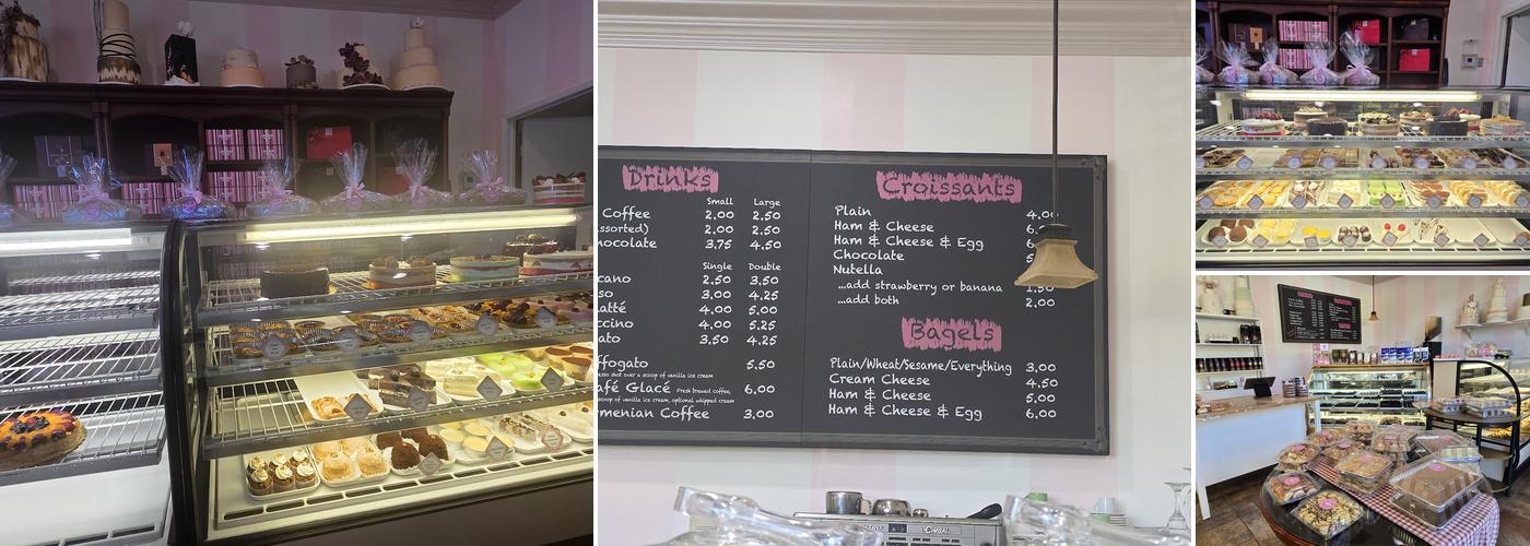 Joconde Pastry and Cake Menu